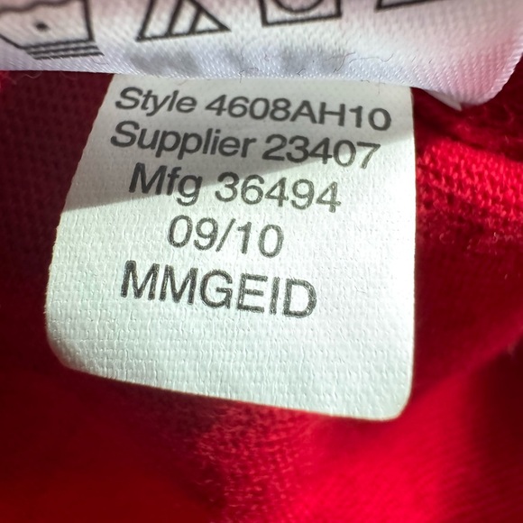 NWT 2010 Deadstock Hooded Long Sleeve V Neck size Medium - Picture 7 of 11